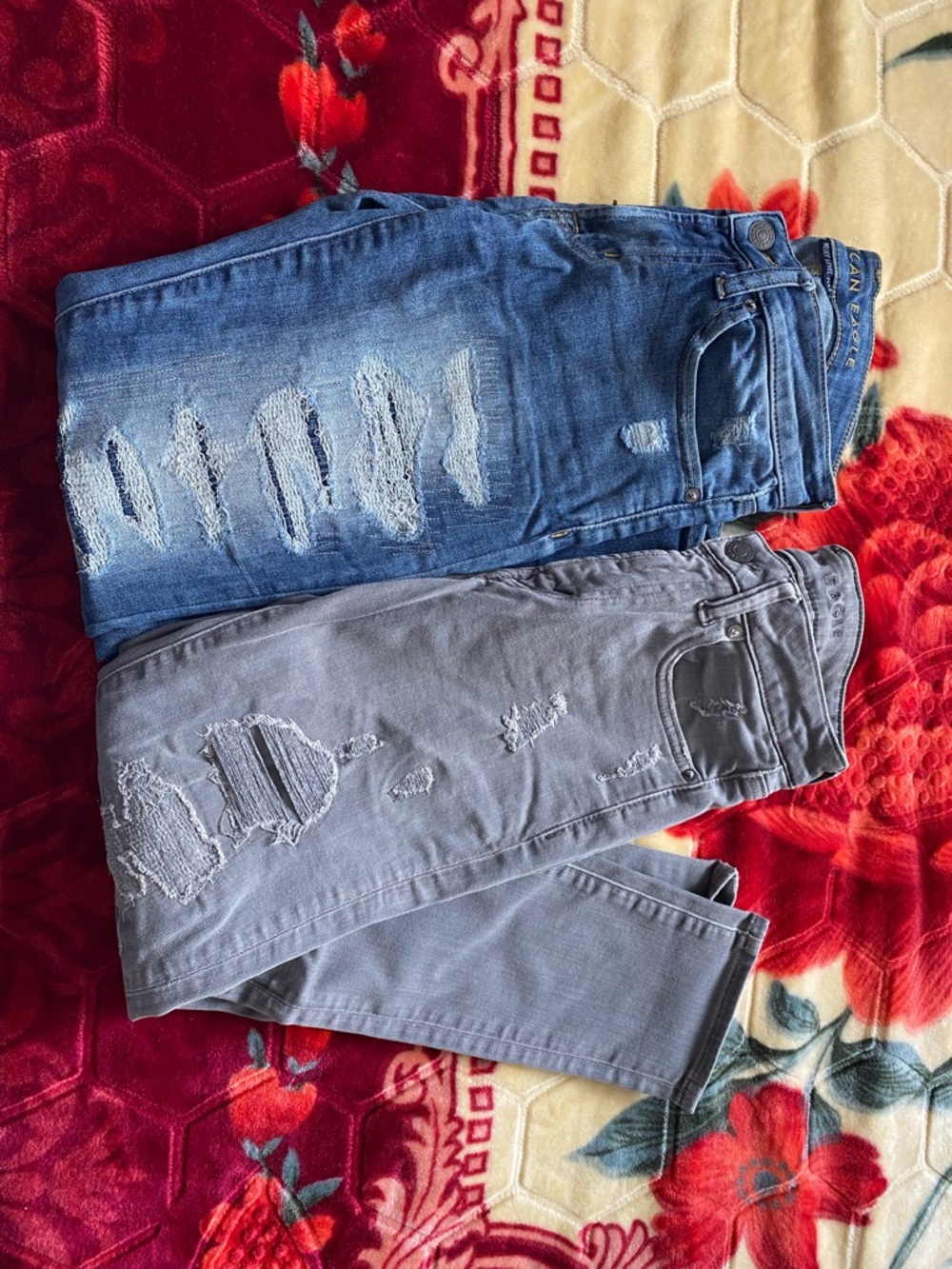 American Eagle Outfitters Skinny Jeans in Blue and Gray